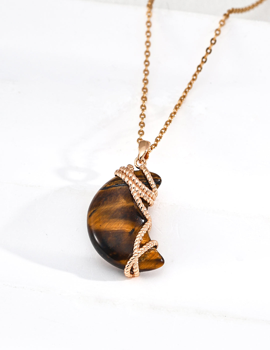 Vintage natural Tiger's Eye necklace