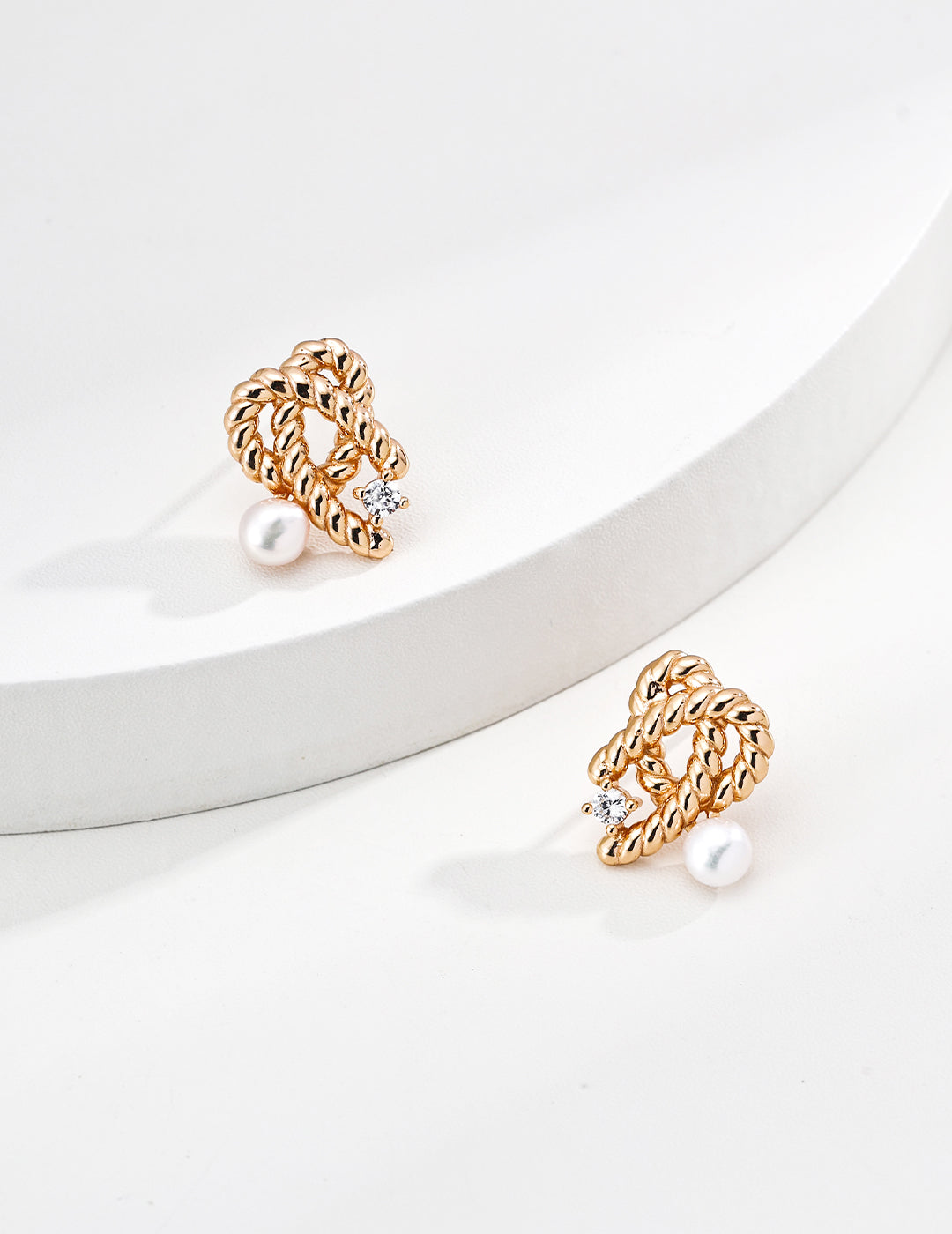 The "Rope of Light" Necklace & Earring Set - Natural Pearl & Zirconia in S925 Silver