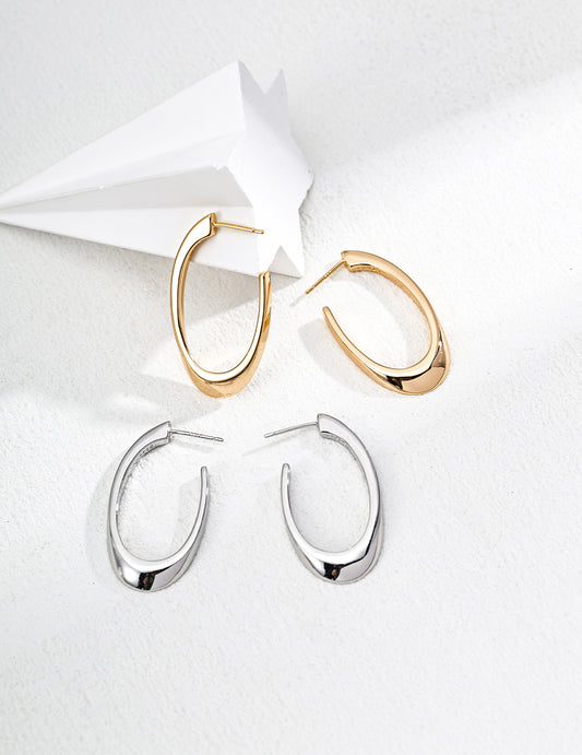 The "Liquid Silver" Sculptural Hoops - 925 Sterling Silver