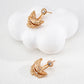 Dare To Sparkle - Innovative convertible 2-in-1 gold drop earrings with detachable vintage engraved plaques and daily cubic zirconia stud tops