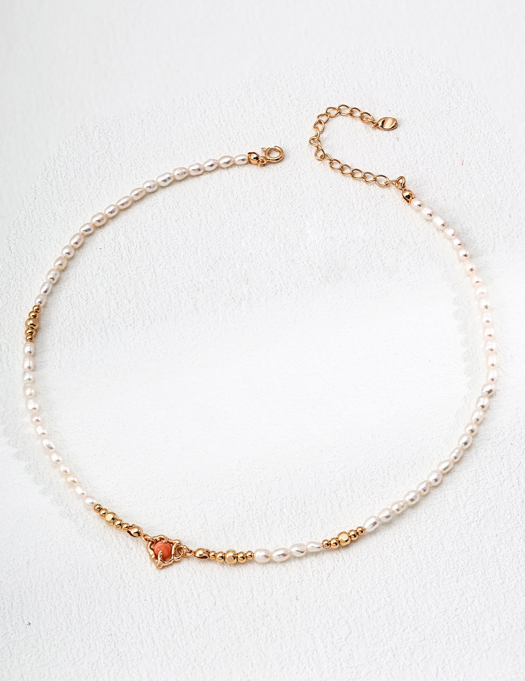 The "Aphrodite’s Flame" Necklace - Natural Pearl & Rhodochrosite Talisman