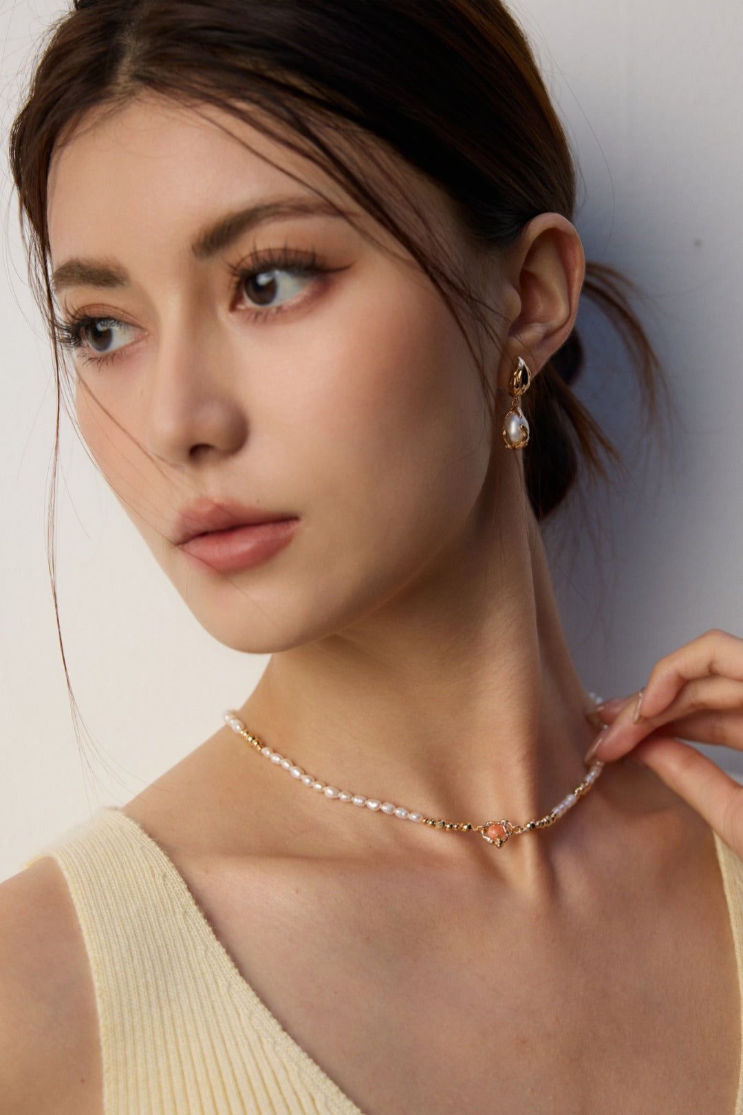 The "Aphrodite’s Flame" Necklace - Natural Pearl & Rhodochrosite Talisman