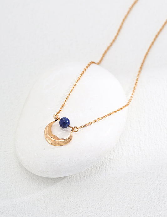 The "Lapis Horizon" Necklace - Natural Lapis Lazuli & 925 Sterling Silver