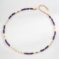The "Amethyst Cadence" Necklace - Natural Amethyst & Pearl in S925 Silver
