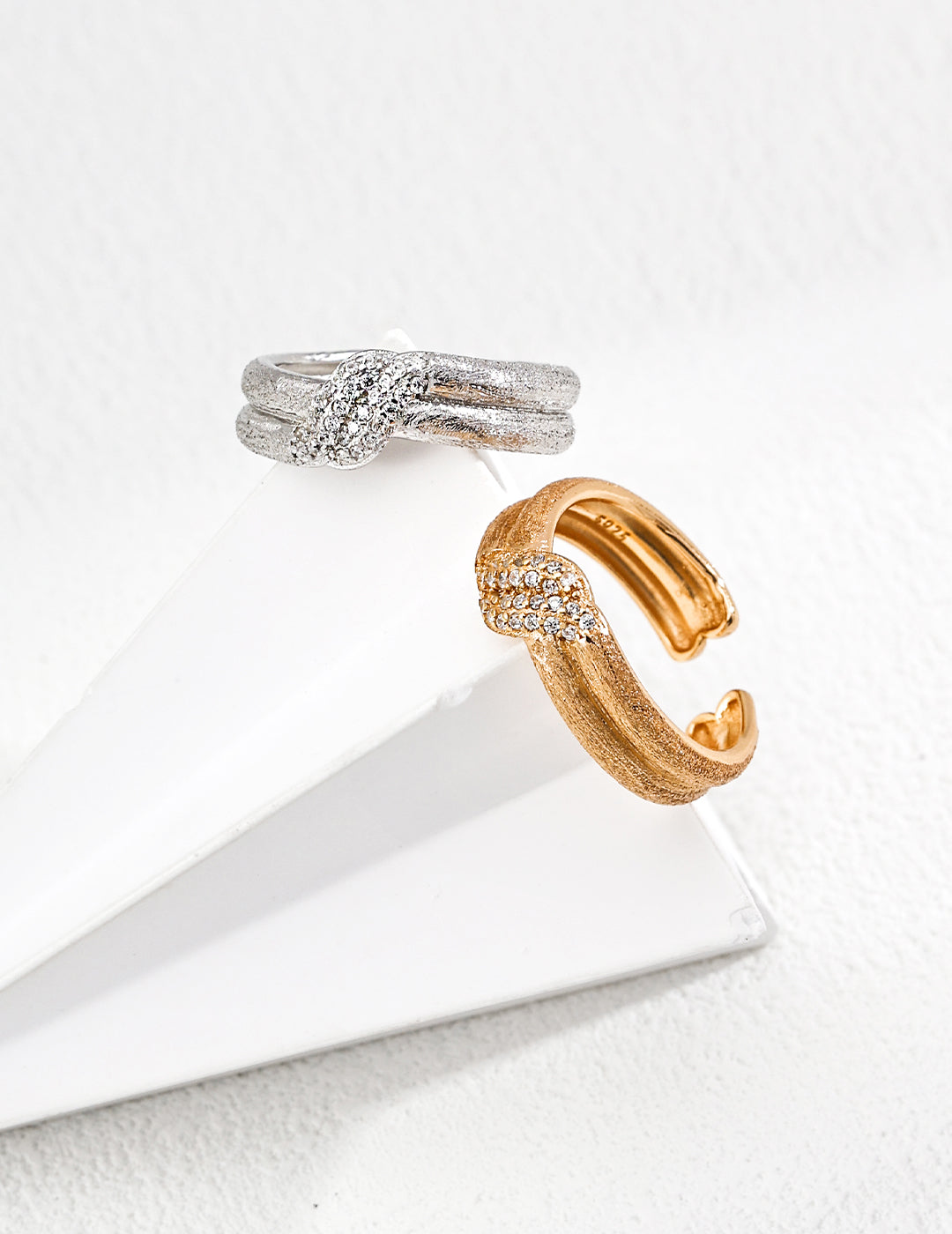 The "Frosted Flame" Ring - Matte Zirconia & Open-Band S925 Silver