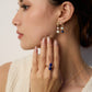 The "Earthly Muse" Drop Earrings - Lapis Lazuli, Shoushan Stone & Pearl in S925 Silver