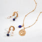 The "Earthly Muse" Drop Earrings - Lapis Lazuli, Shoushan Stone & Pearl in S925 Silver