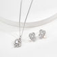 The "Rope of Light" Necklace & Earring Set - Natural Pearl & Zirconia in S925 Silver