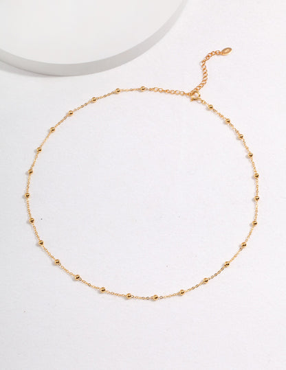 Dare To Sparkle - Versatile high-polished sterling silver faceted bead chains shown with and without a detachable starburst engraved round coin pendant in gold