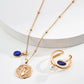 The "Wishing Jar" Pendant Necklace - Genuine Lapis Lazuli & Relief Coin in S925 Silver