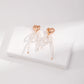 Dare To Sparkle - 3D Heart Bow Pearl Drop Earrings in gold plated sterling silver romantic aesthetic