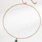 An organic molten gold framed natural malachite pendant necklace