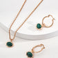 The "Duality Loop" Earring Set - Detachable Opalite & Malachite in Sculpted S925 Silver